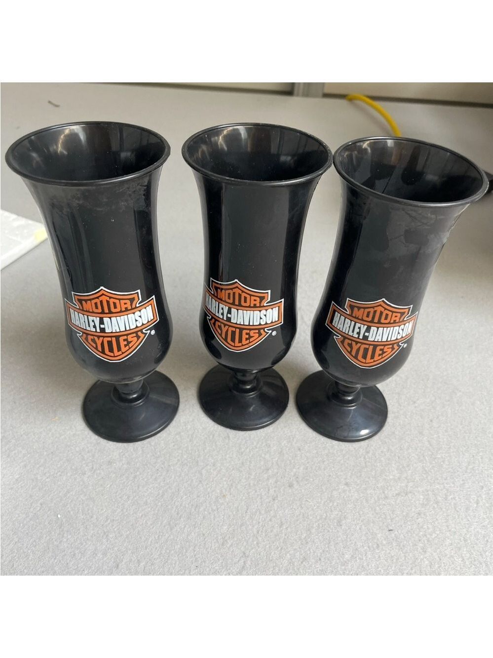 3- Harley-Davidson Black Logo Mugs/Cups